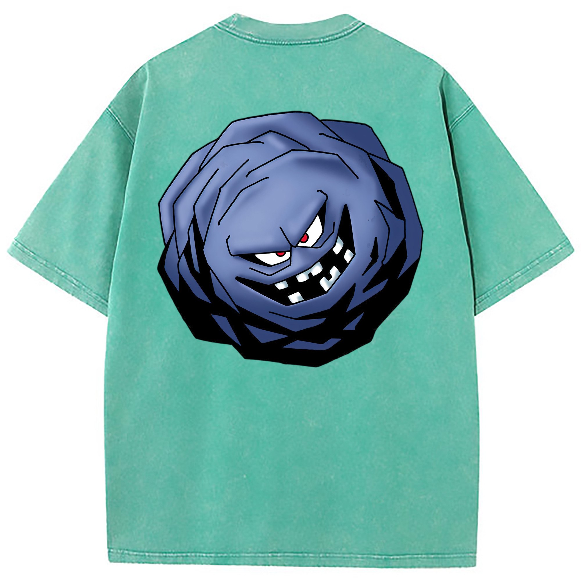 （画像用） ドラゴンクエスト Doragon Kuesuto Dragon Quest 綿100% ヴィンテージ風 半袖Tシャツ（背面プリント）